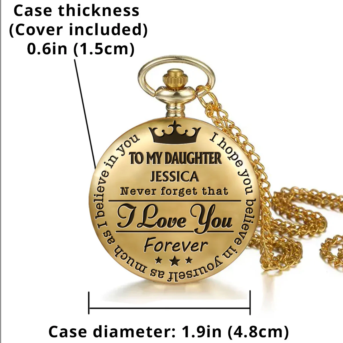 I Hope You Believe In Yourself Ver 2 - Personalized Custom Pocket Watch - Image 4