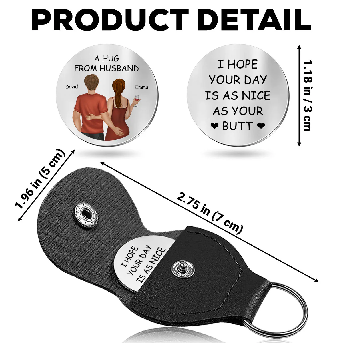 I Hope Your Day Is Nice - Personalized Custom Pocket Hug - Image 2