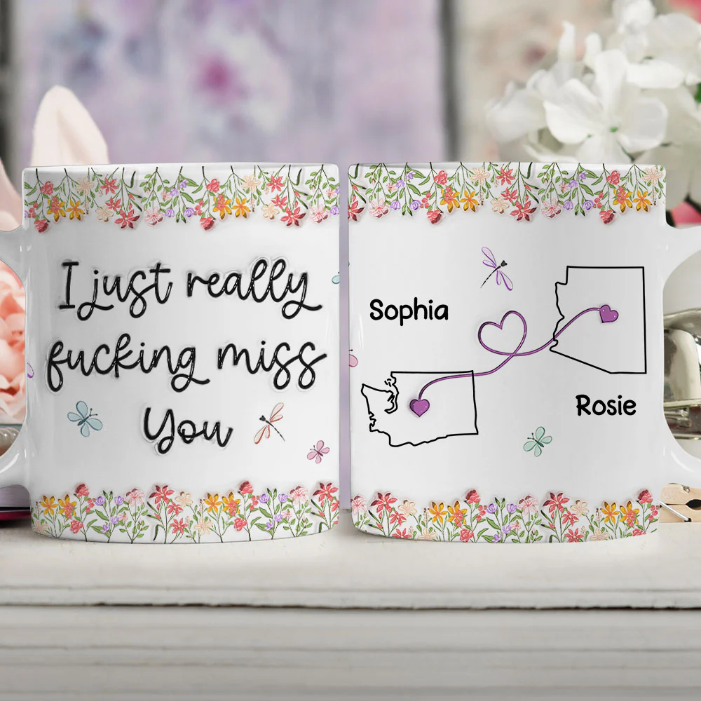 I Just Really Miss You - Personalized Custom 3D Inflated Effect Mug - Image 3