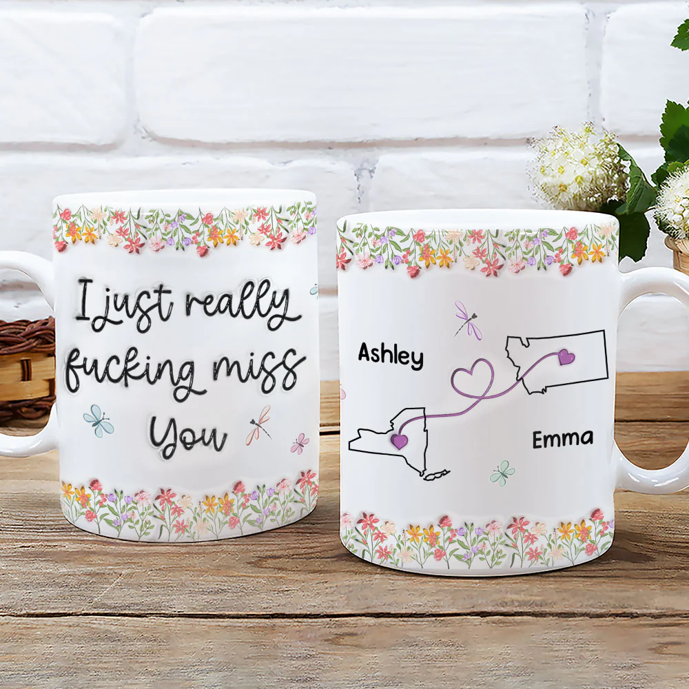 I Just Really Miss You - Personalized Custom 3D Inflated Effect Mug - Image 4