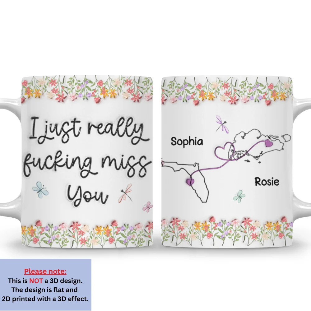 I Just Really Miss You - Personalized Custom 3D Inflated Effect Mug - Image 5