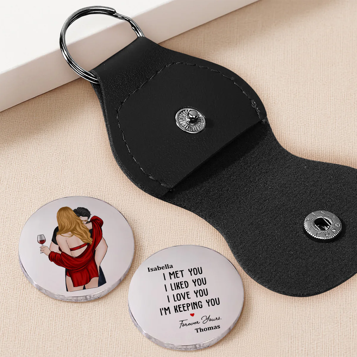 I Knew I Belonged To You - Personalized Custom Pocket Hug - Image 2