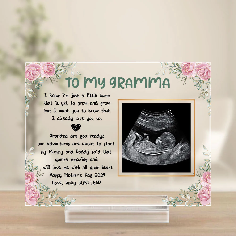 I Know I Am Just A Little Bump - Personalized Custom Acrylic Plaque With Base