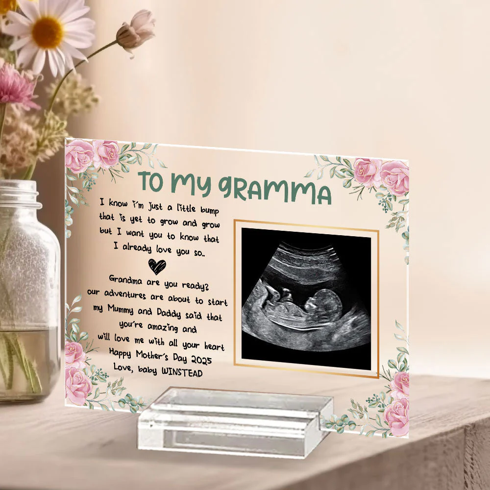 I Know I Am Just A Little Bump - Personalized Custom Acrylic Plaque With Base - Image 3