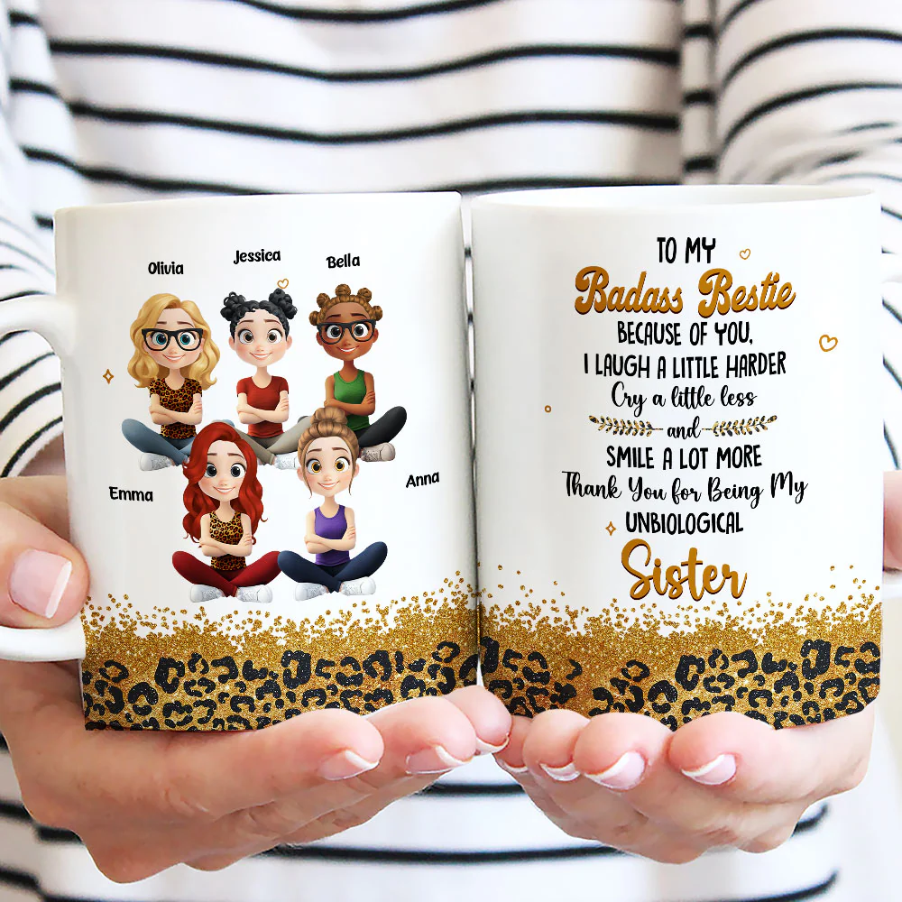 I Laugh A Little Harder Because Of You - Personalized Custom Mug - Image 4