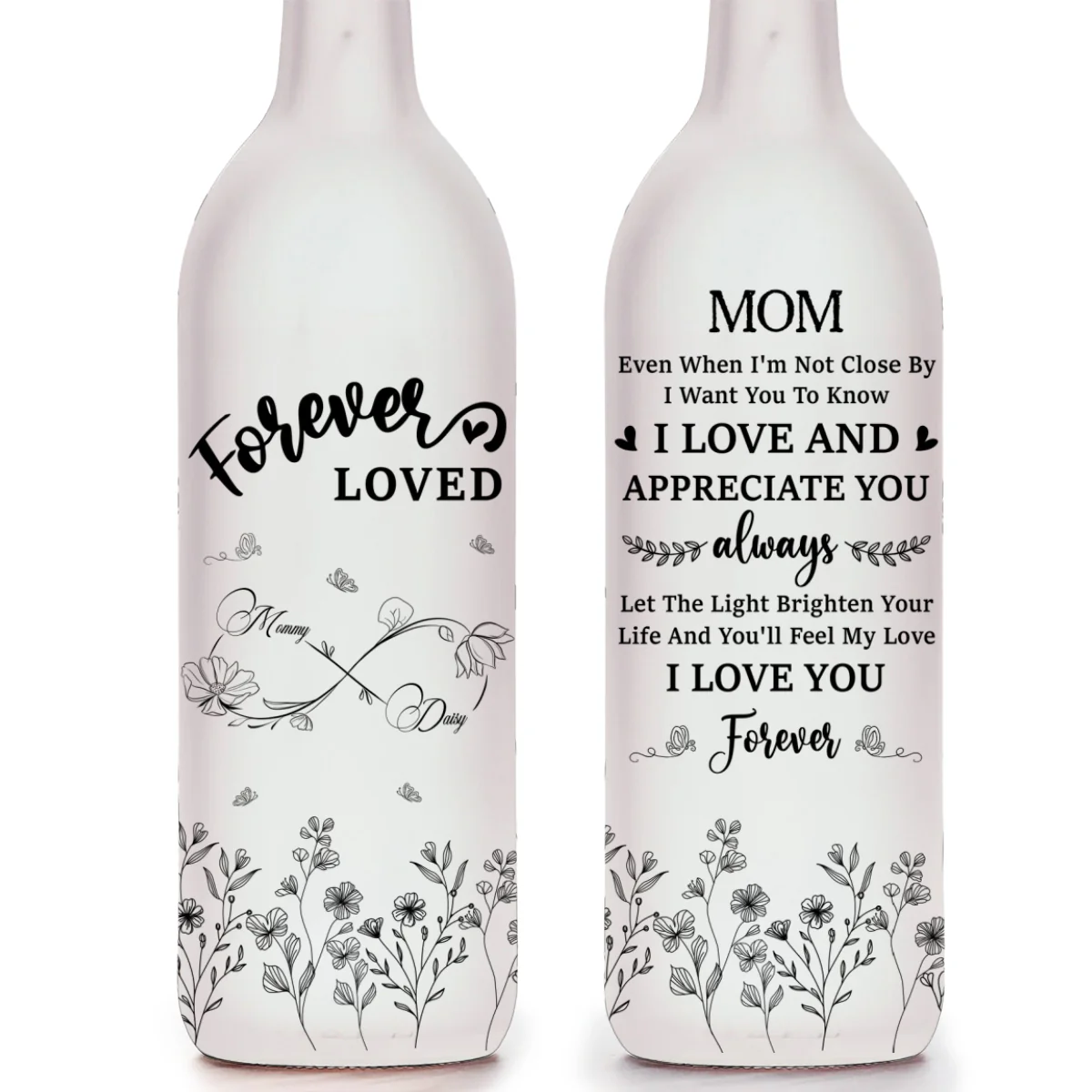 I Love And Appreciate You Always Mom - Personalized Custom Bottle Lamp - Image 7