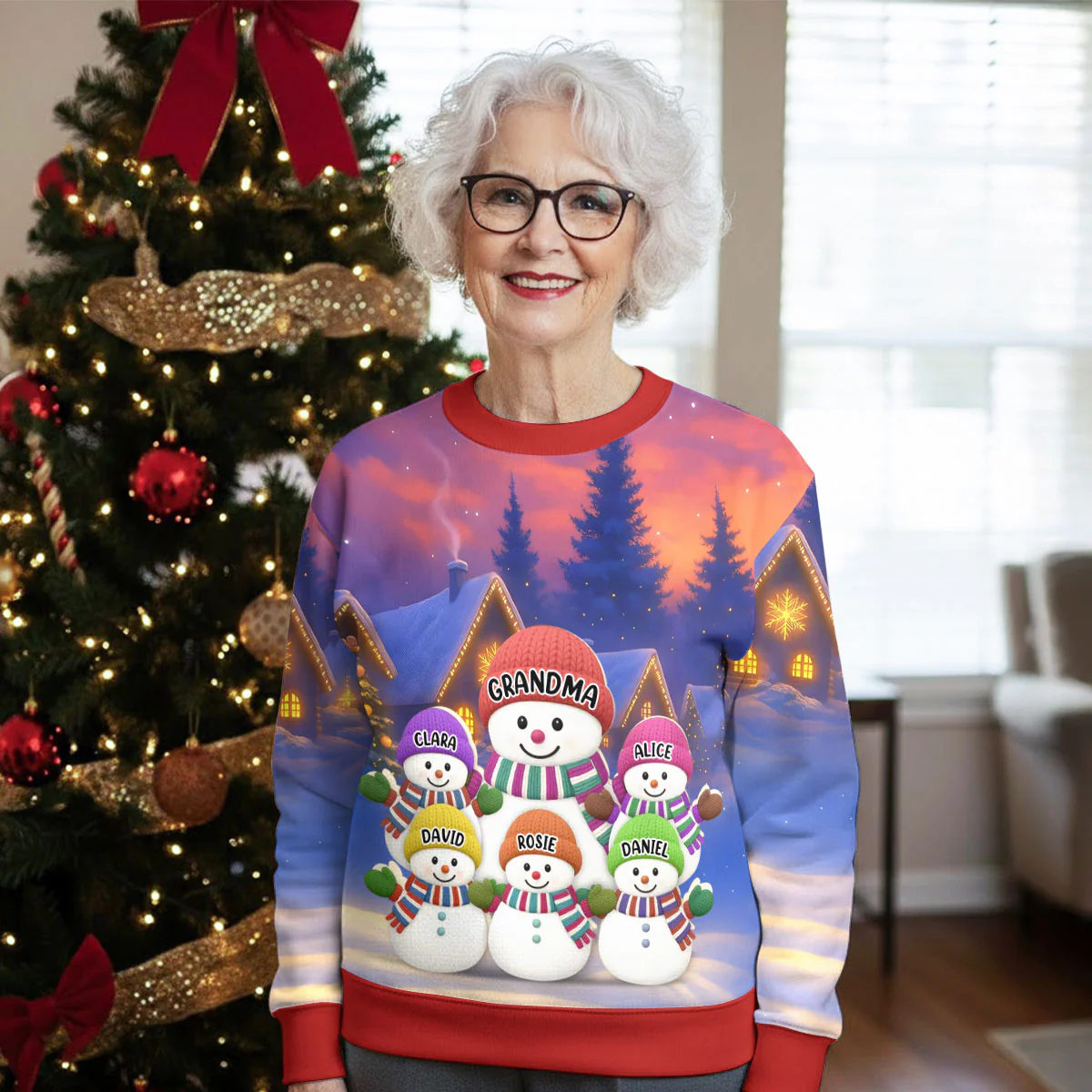 I Love Being Called Grandma - Personalized Custom All-Over-Print Sweatshirt - Image 3