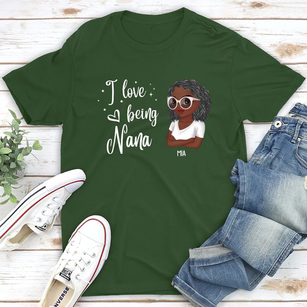 I Love Being Grandma - Personalized Custom Unisex T-shirt - Image 5