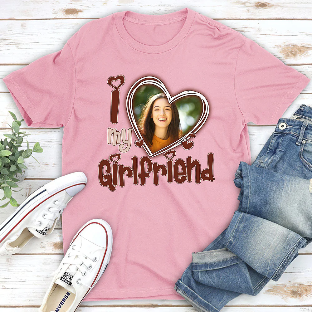 I Love My Girlfriend - Personalized Custom Premium T-shirt - Image 3