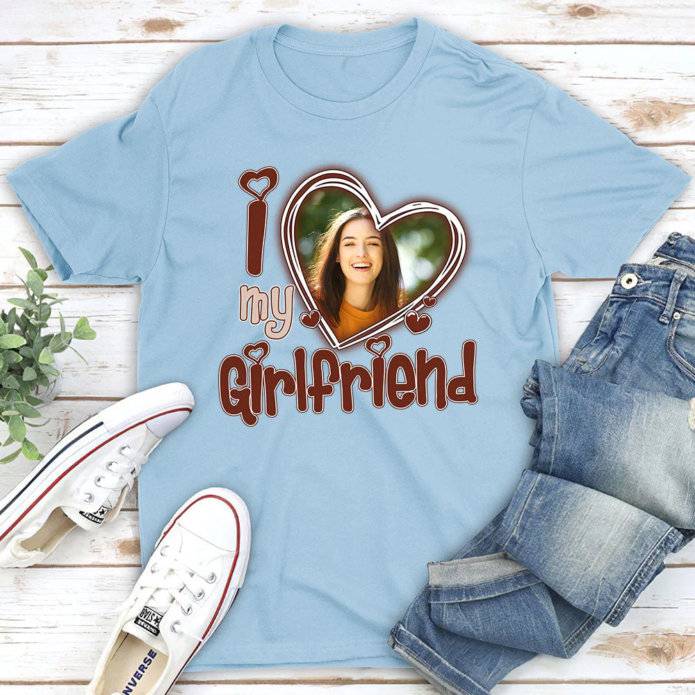 I Love My Girlfriend - Personalized Custom Premium T-shirt - Image 4