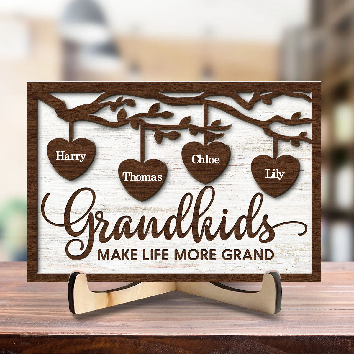 I Love My Grandkids - Personalized Wooden Plaque - Image 4