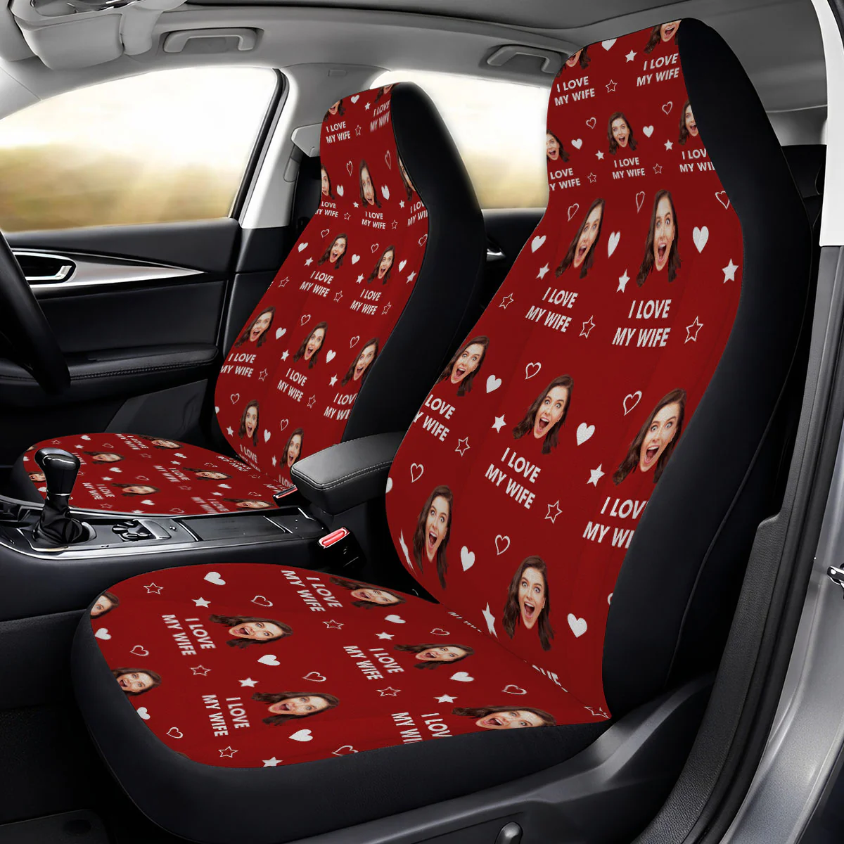 I Love My Lover - Personalized Custom Car Seat Cover