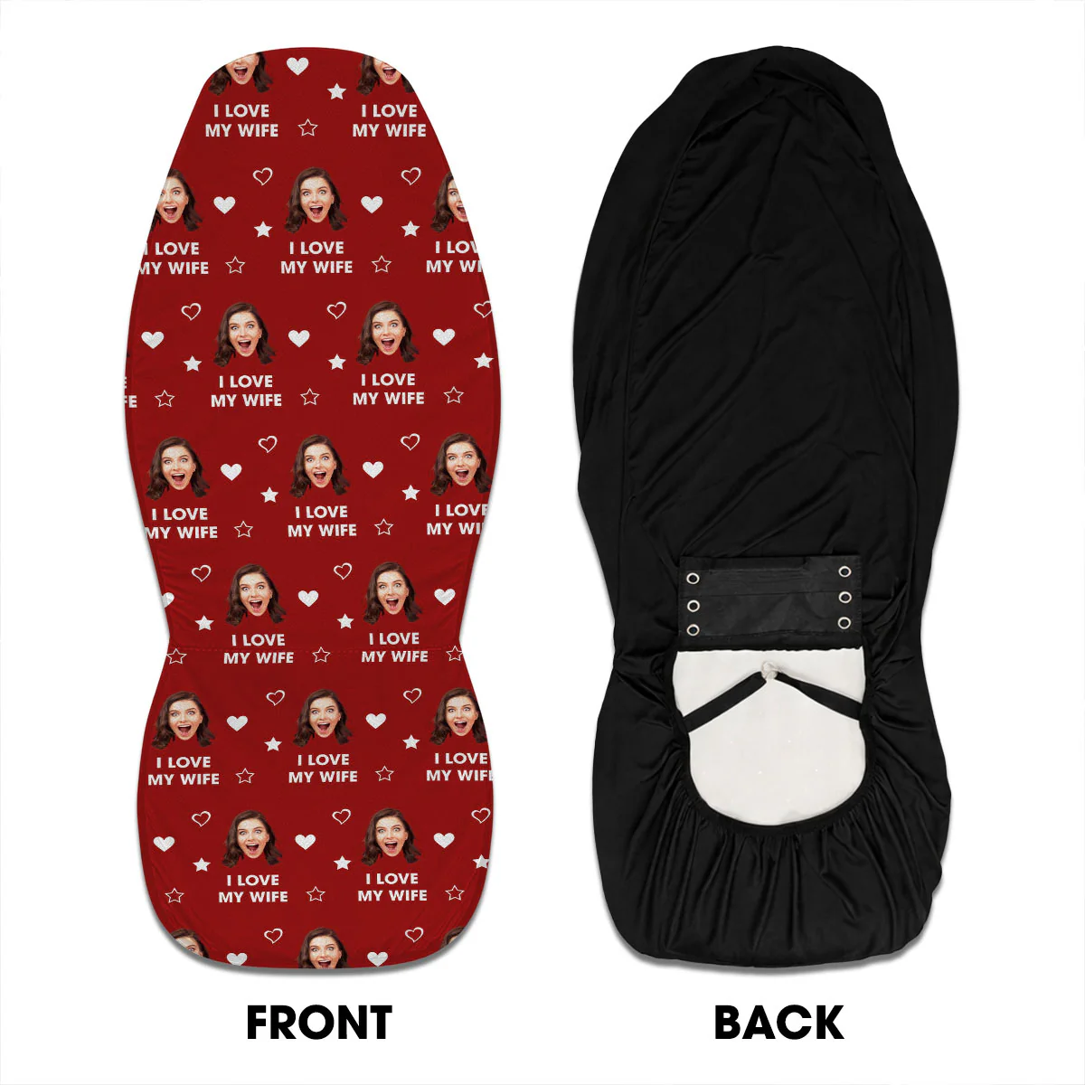 I Love My Lover - Personalized Custom Car Seat Cover - Image 3