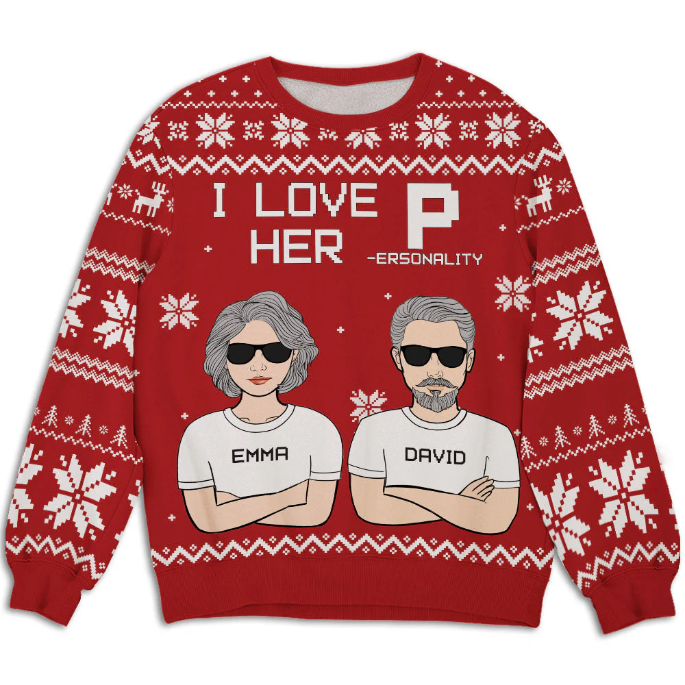 I Love - Personalized Custom All-Over-Print Sweatshirt