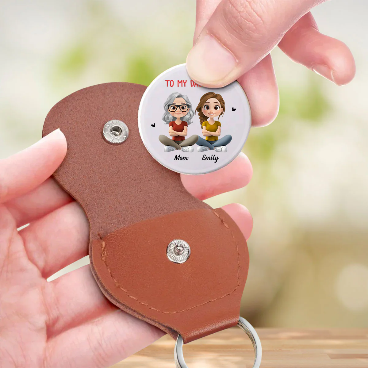 I Love That You Are My Daughter - Personalized Custom Pocket Hug - Image 3