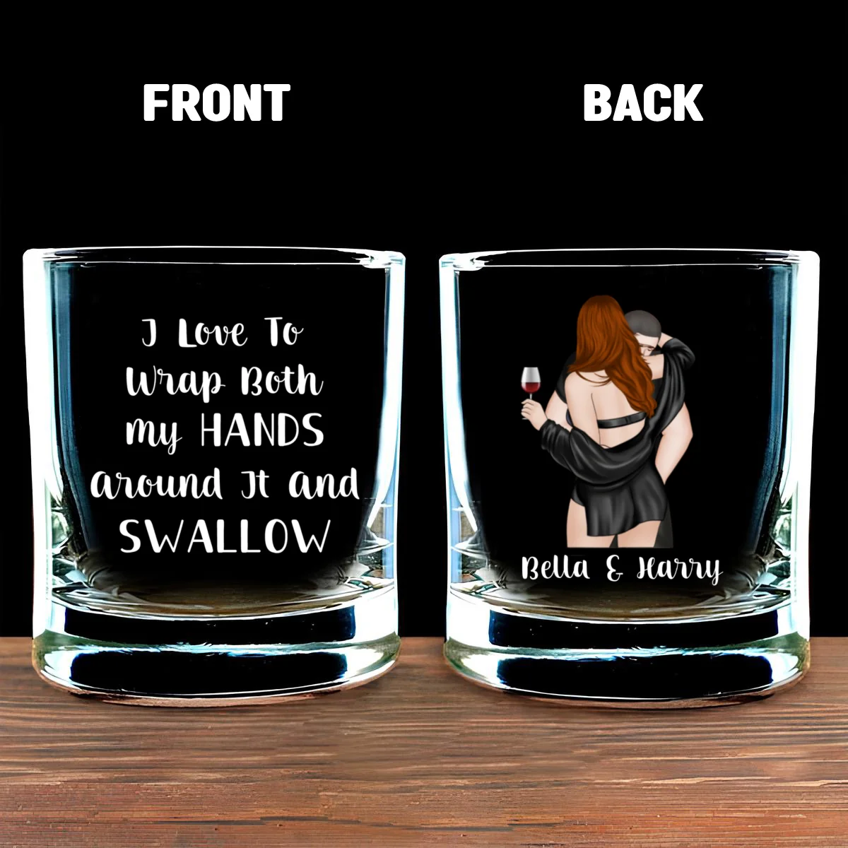 I Love To Wrap Both My Hands - Personalized Custom Whiskey Glass - Image 6