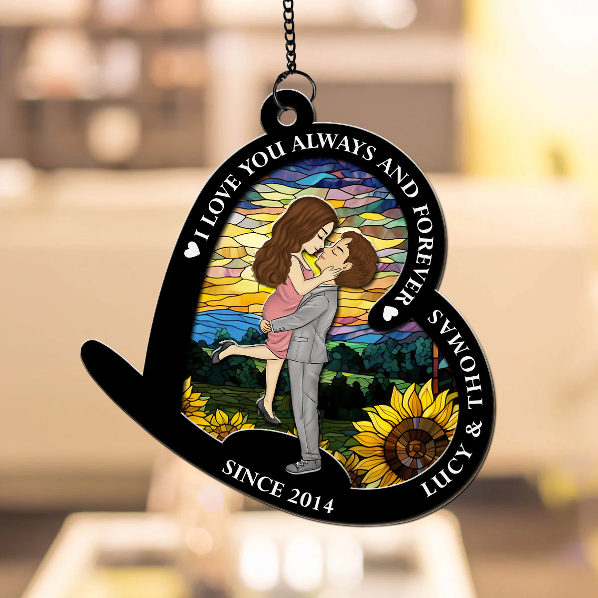 I Love You Always And Forever - Personalized Custom Suncatcher - Image 4