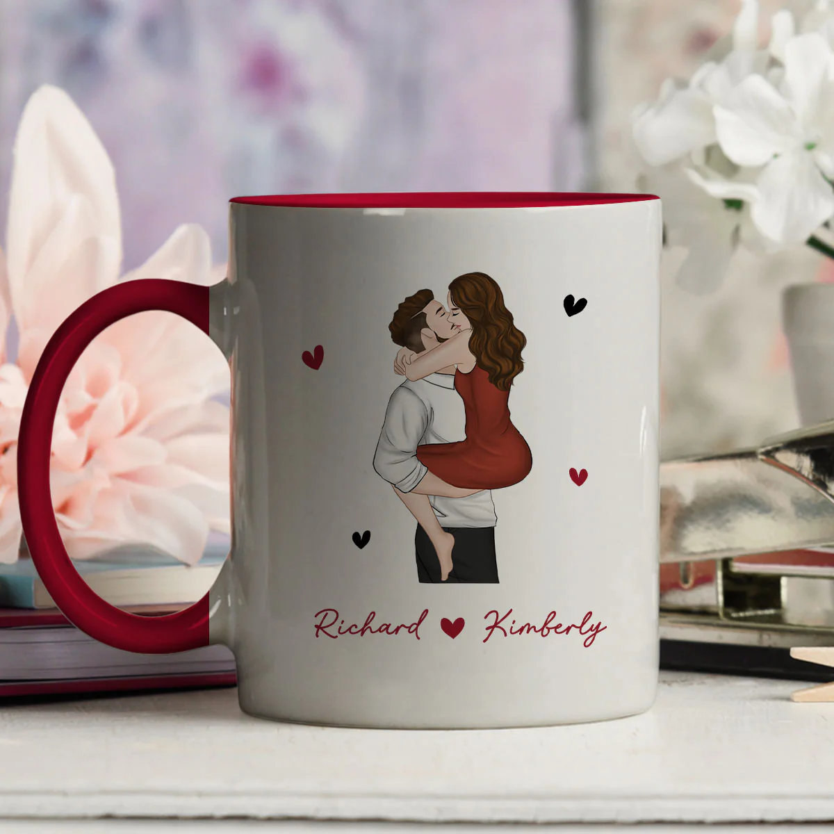 I Love You Always You - Personalized Custom Accent Mug - Image 3
