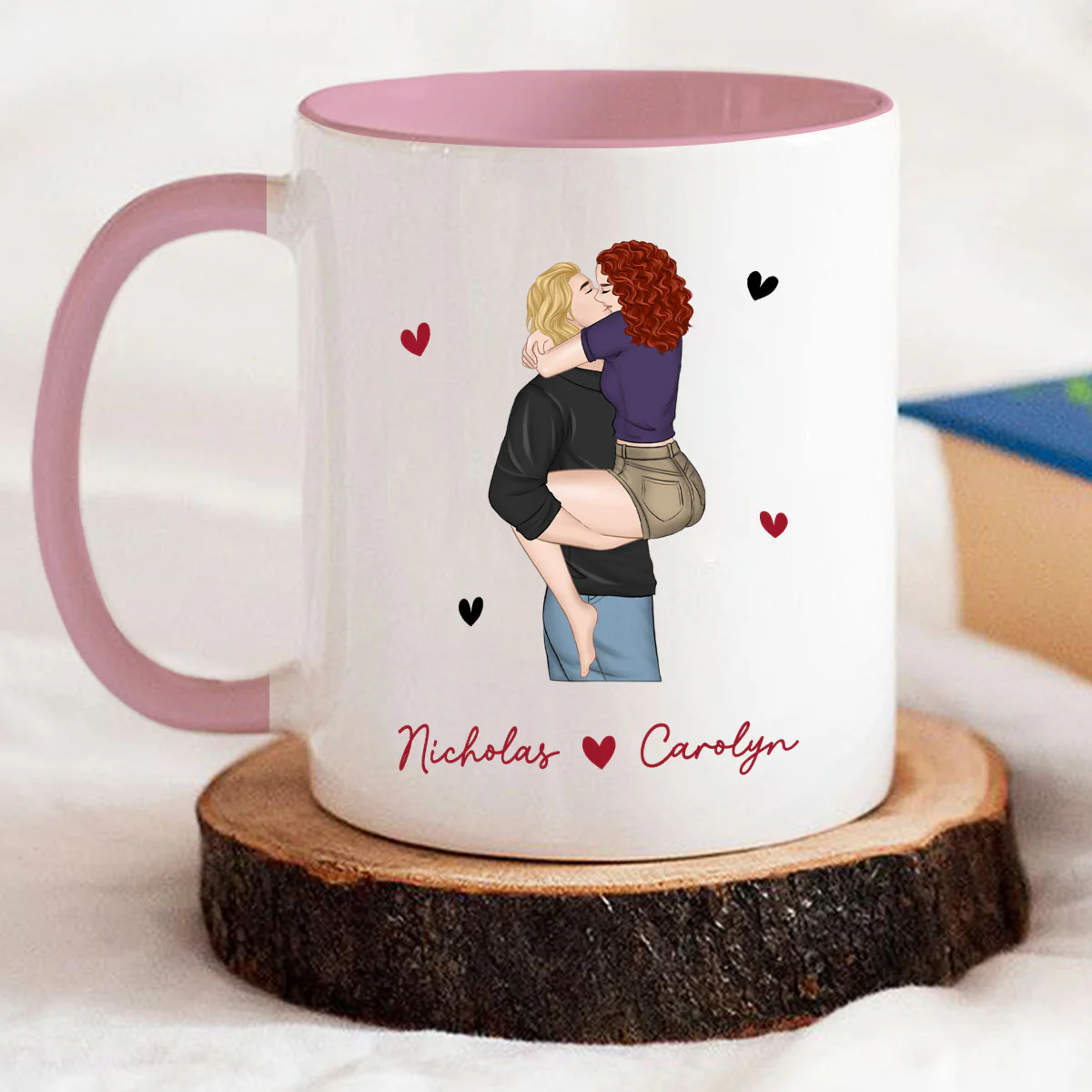 I Love You Always You - Personalized Custom Accent Mug - Image 4