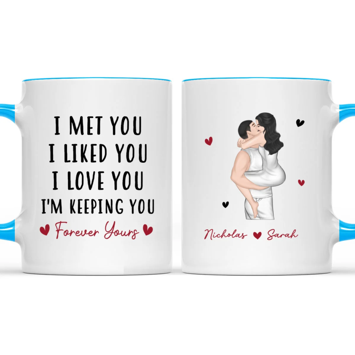 I Love You Always You - Personalized Custom Accent Mug - Image 7
