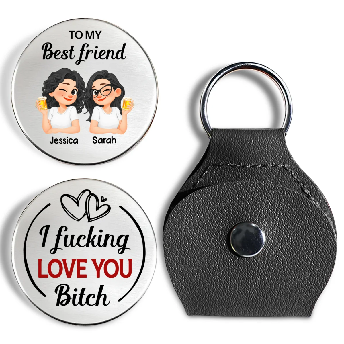 I Love You Bitch - Personalized Custom Pocket Hug - Image 7