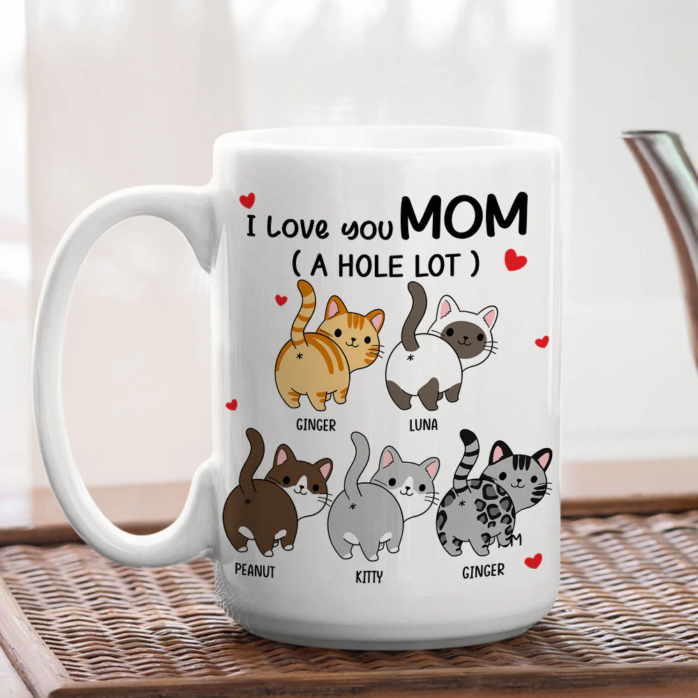 I Love You Dad A Hole Lot - Personalized Custom Coffee Mug - Image 7