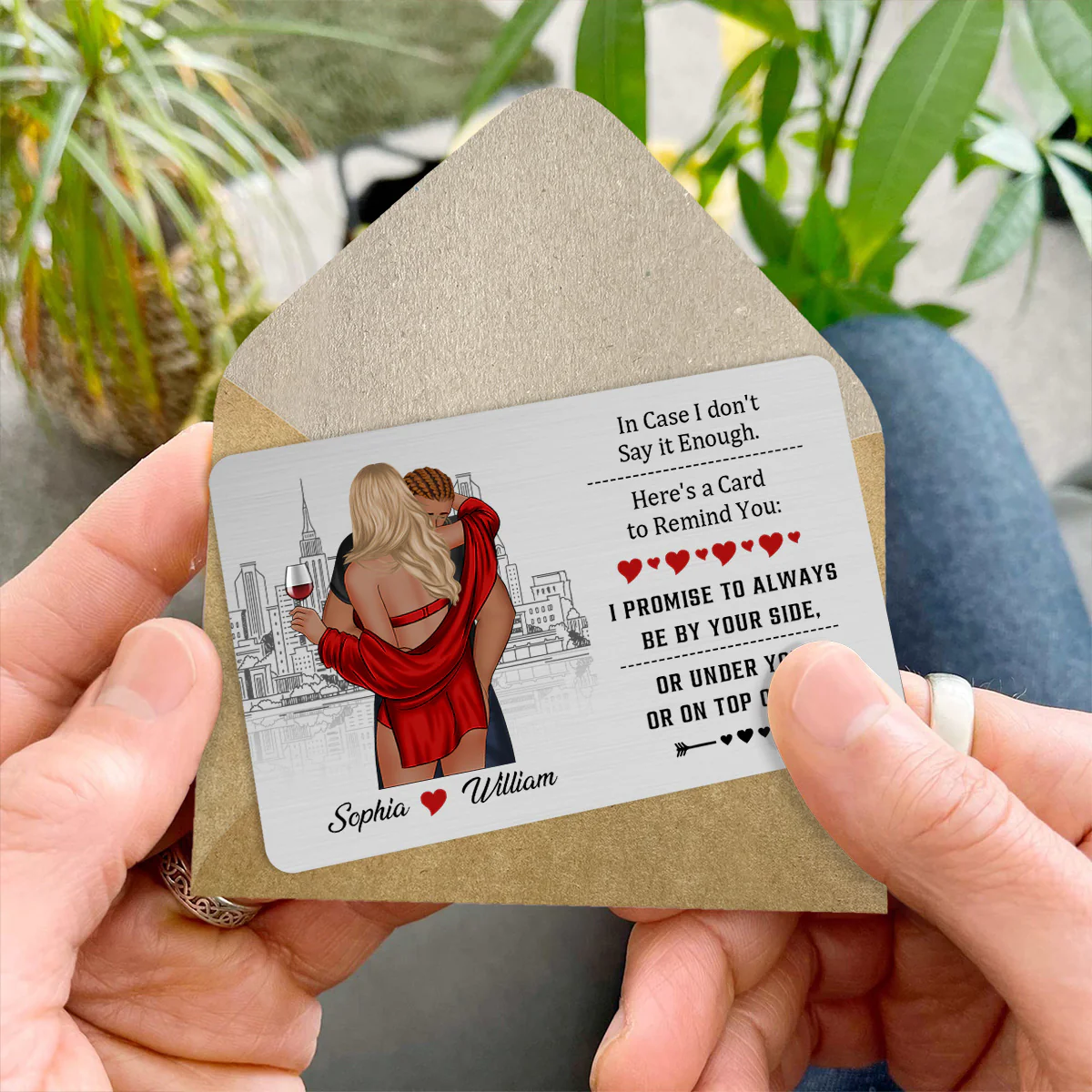 I Love You For Who You Are - Personalized Custom Wallet Card - Image 2