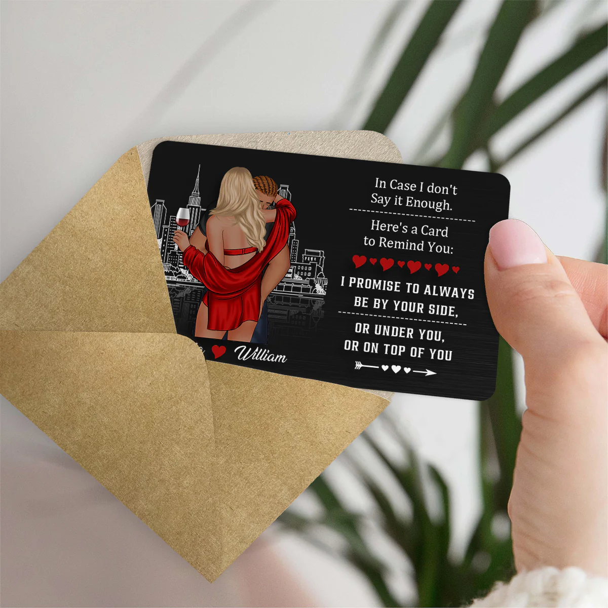 I Love You For Who You Are - Personalized Custom Wallet Card - Image 4