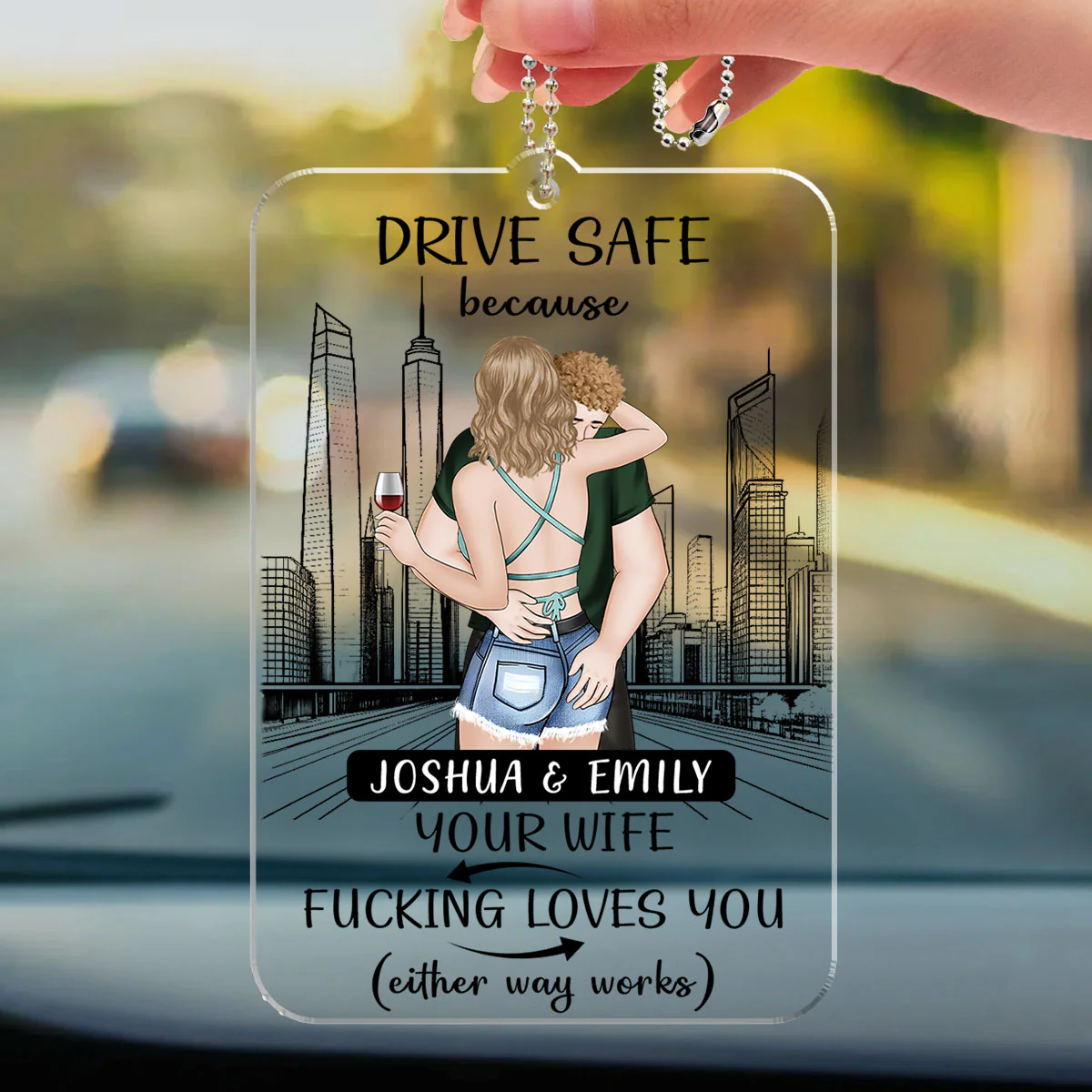 I Love You Forever & Always - Personalized Custom Car Ornament - Image 4