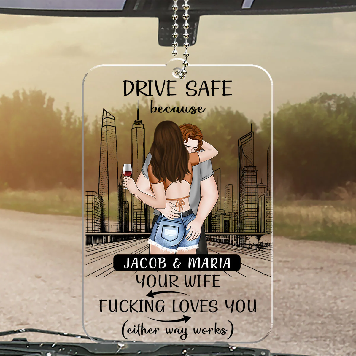I Love You Forever & Always - Personalized Custom Car Ornament - Image 5