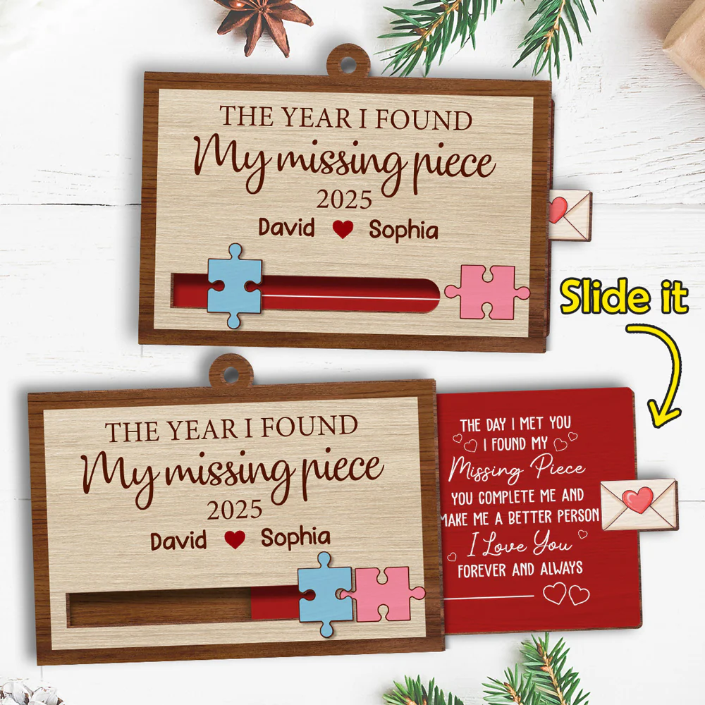 I Love You Forever And Always - Personalized Custom Slide Ornament - Image 5