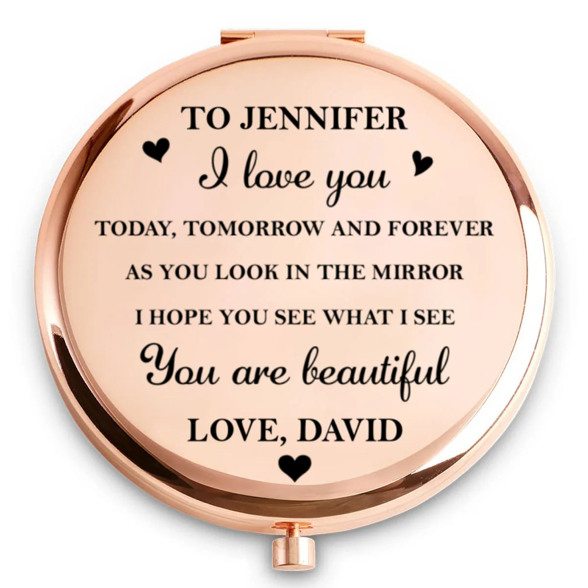 I Love You Forever - Personalized Custom Compact Mirror - Image 6