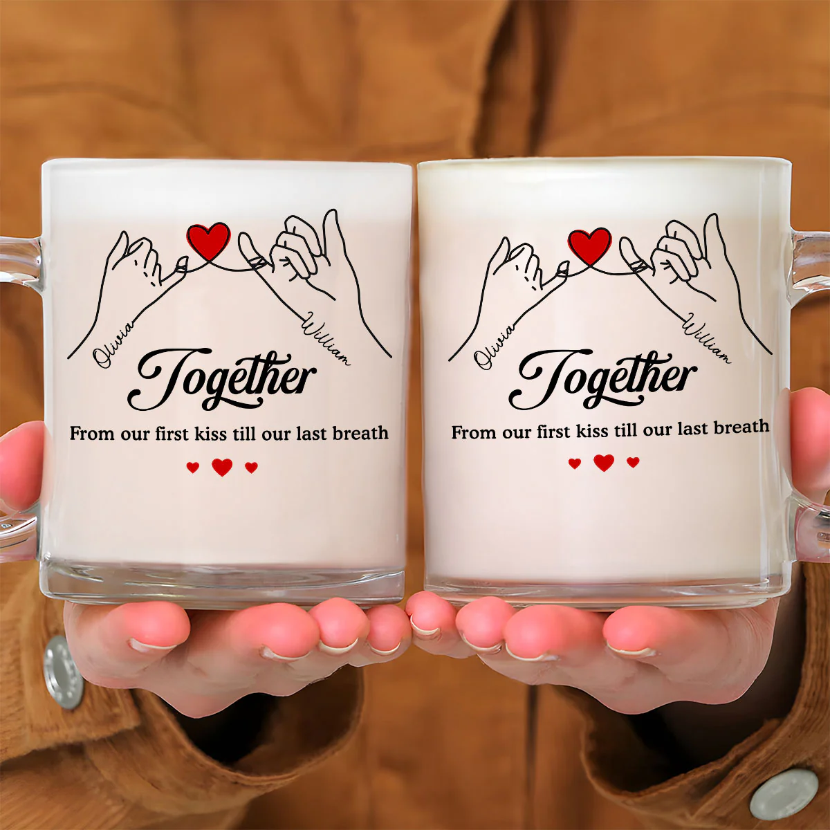 I Love You Forever - Personalized Custom Glass Mug - Image 2
