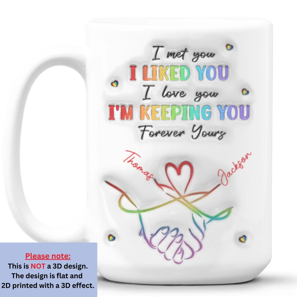 I Love You Love Is Love - Personalized Custom 3D Inflated Effect Mug - Image 10