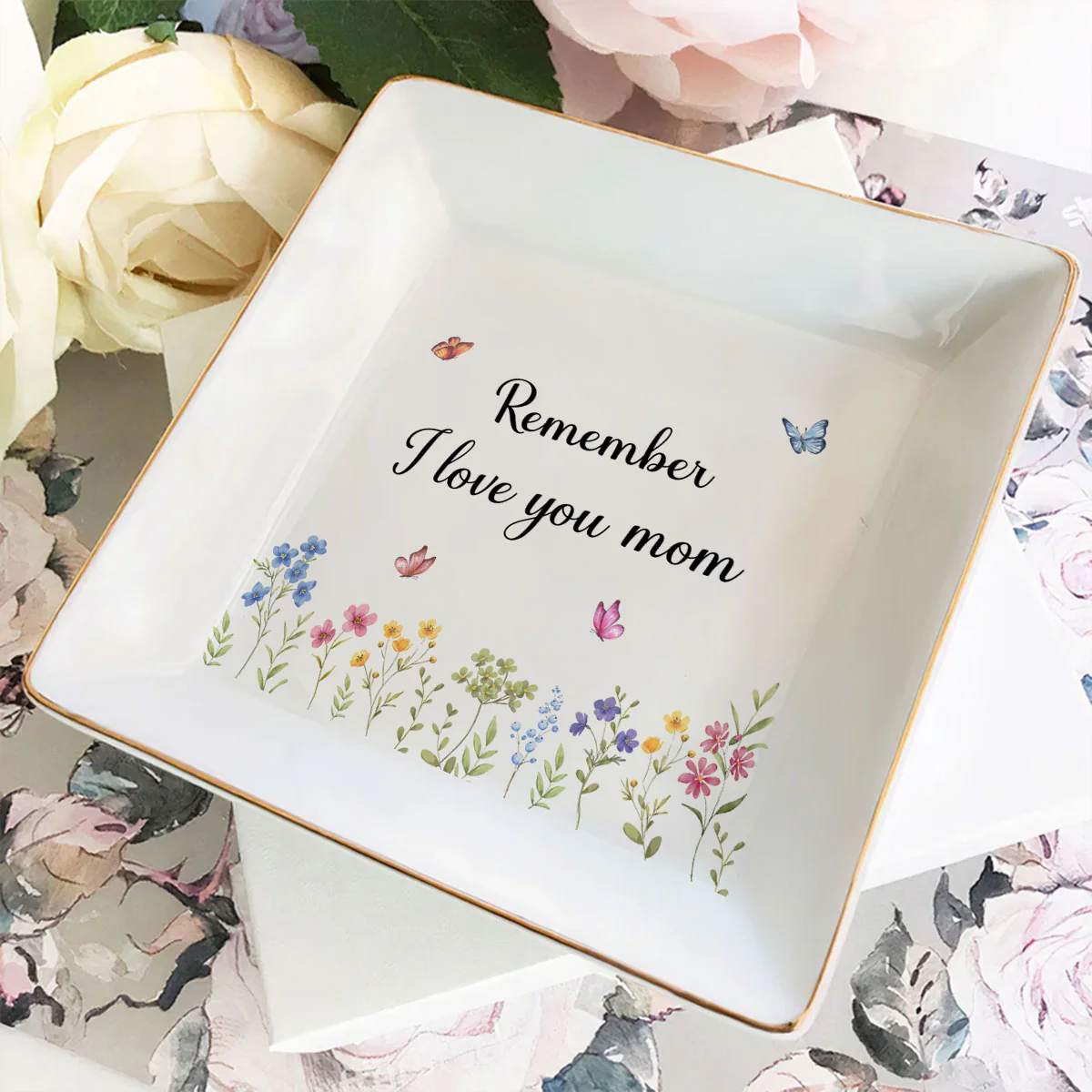 I Love You Mom - Personalized Custom Jewelry Dish - Image 3