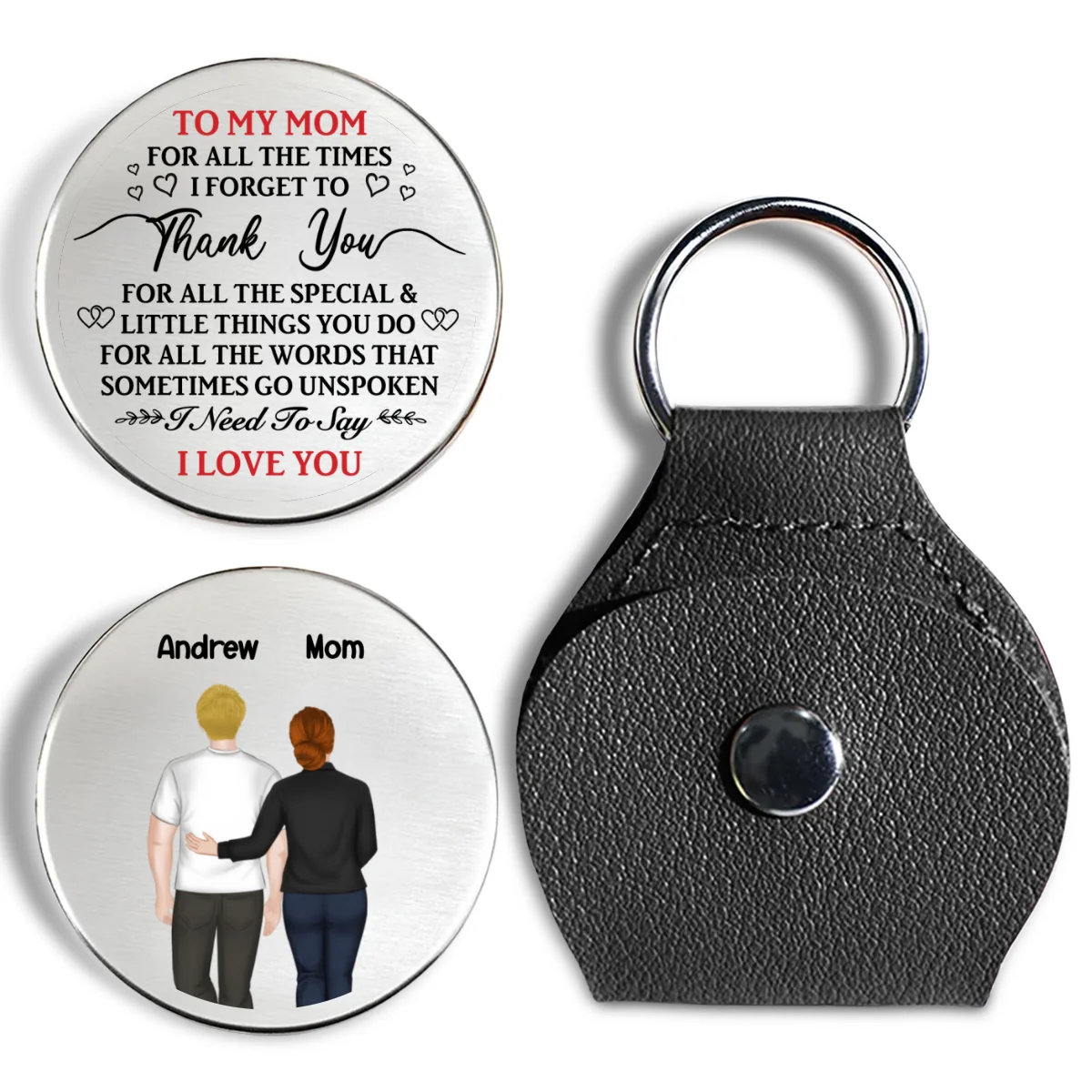 I Love You Mom - Personalized Custom Pocket Hug - Image 8