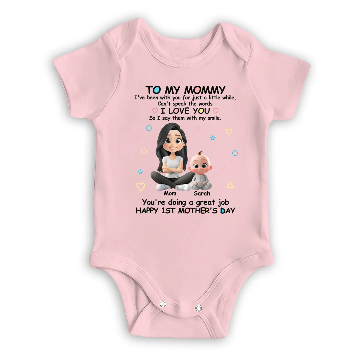 I Love You Mommy - Personalized Custom Baby Onesie - Image 9