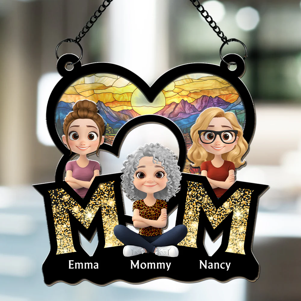 I Love You Mommy - Personalized Custom Suncatcher - Image 2