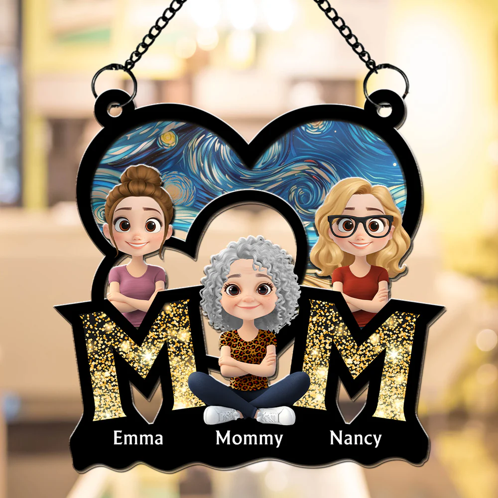I Love You Mommy - Personalized Custom Suncatcher - Image 3