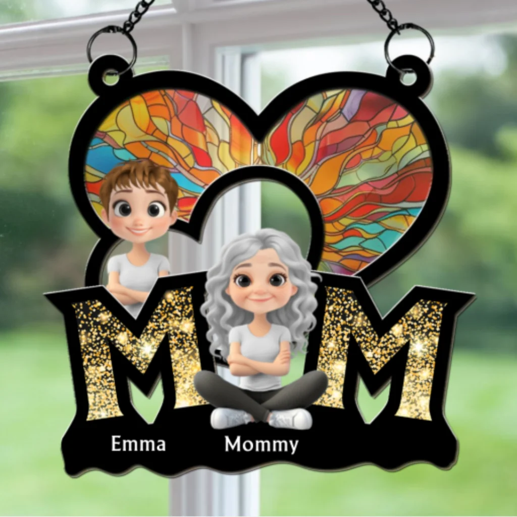 I Love You Mommy - Personalized Custom Suncatcher - Image 6