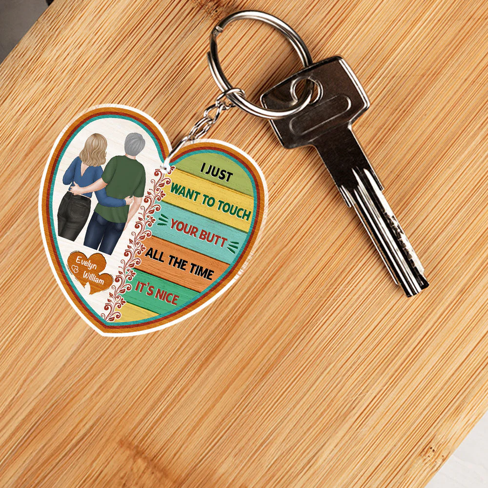 I Love You More - Personalized Custom Acrylic Keychain - Image 2