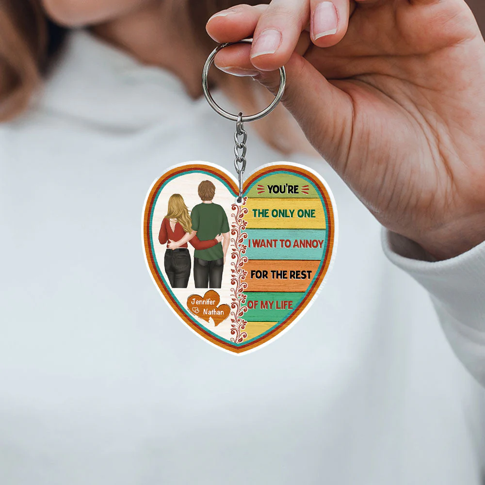 I Love You More - Personalized Custom Acrylic Keychain - Image 3