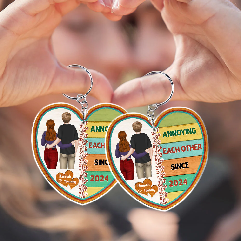 I Love You More - Personalized Custom Acrylic Keychain - Image 5