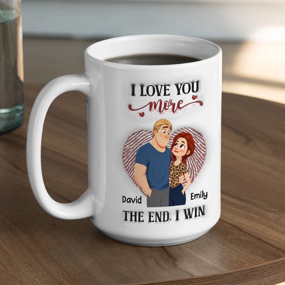 I Love You More Than I Can Say - Personalized Custom 3D Inflated Effect Coffee Mug - Image 3