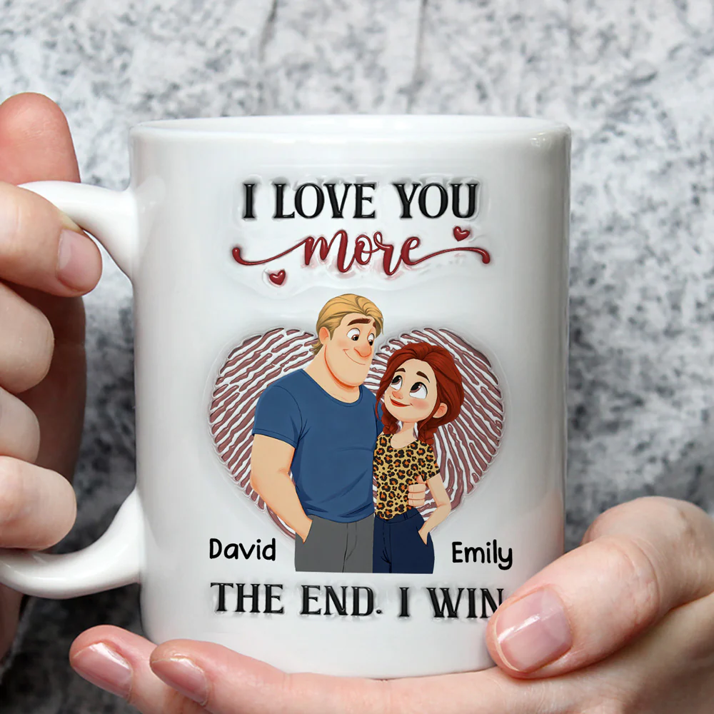 I Love You More Than I Can Say - Personalized Custom 3D Inflated Effect Coffee Mug - Image 4