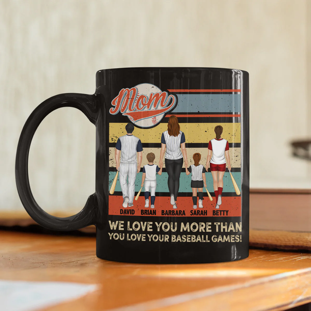 I Love You More Than You Love Your Baseball Games - Personalized Custom Coffee Mug - Image 3