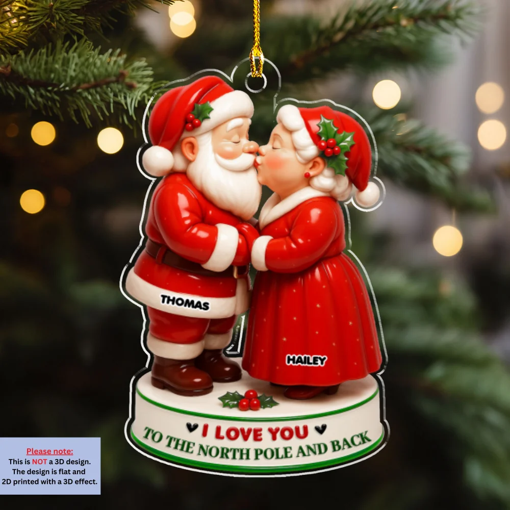 I Love You - Personalized Custom 3D Effect Acrylic Ornament - Image 7