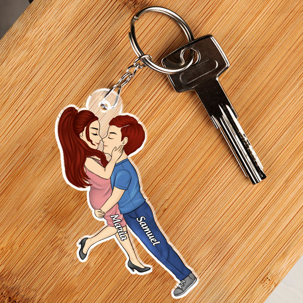 I Love You - Personalized Custom Acrylic Keychain - Image 3