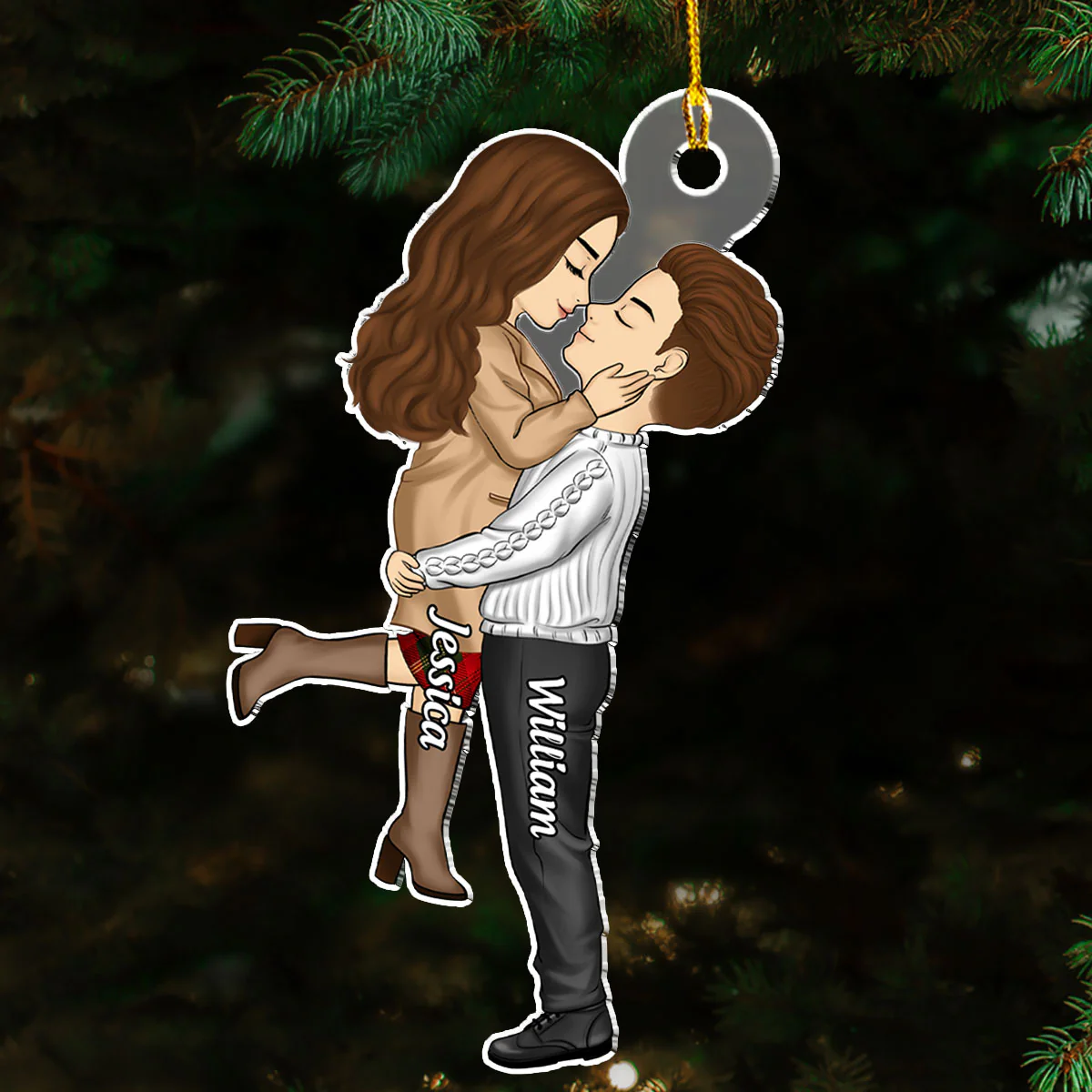 I Love You - Personalized Custom Acrylic Ornament - Image 4