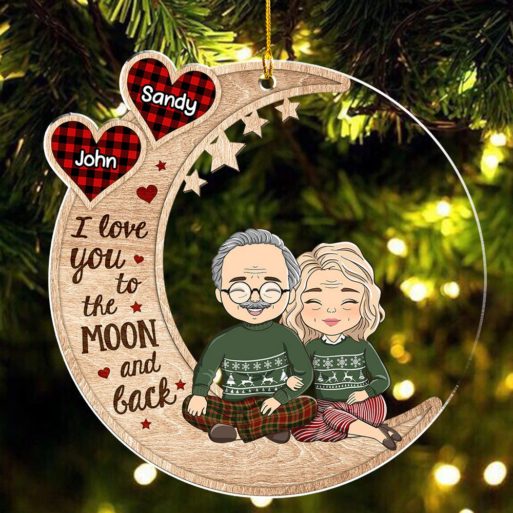 I Love You - Personalized Custom Acrylic Ornament - Image 5